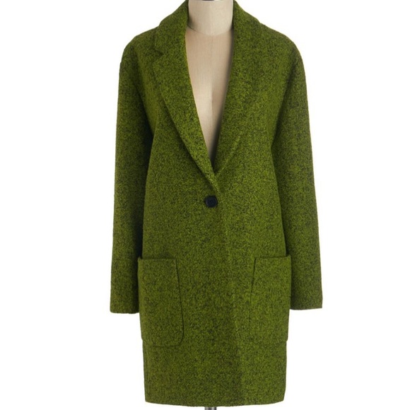 Modcloth Jackets & Blazers - Moss green vintage style peacoat!